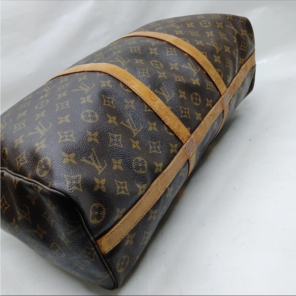 RARE Louis Vuitton Flanerie 50 Brown Monogram Duffel with Shoulder Strap - Picture 4 of 10
